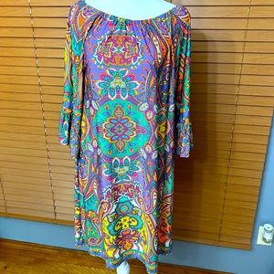 R. Rouge short dress women’s size S/CH green/orange